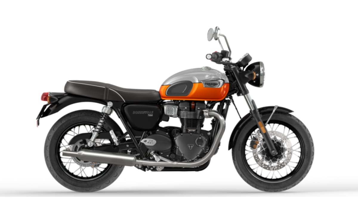 Triumph Bonneville T100 2026 – vista lateral