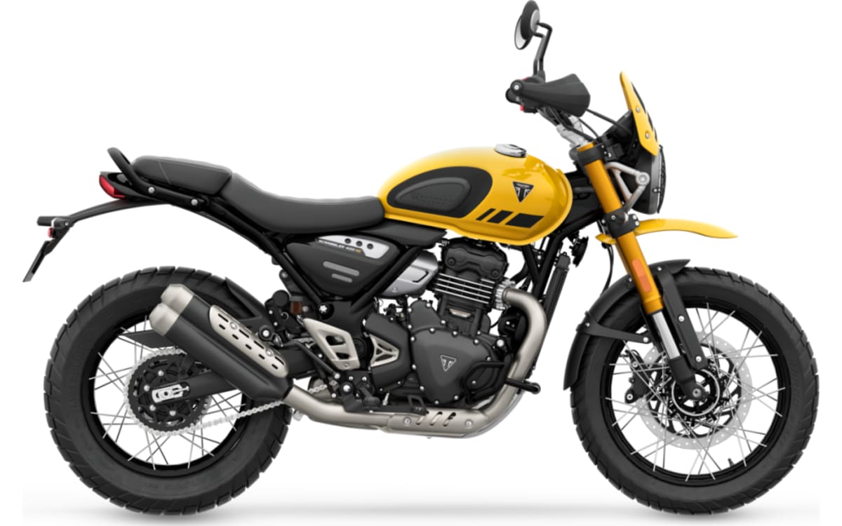 Triumph Scrambler 400 XC 2026 – vista lateral